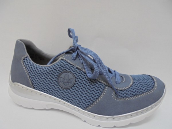 Rieker Damen Schuhe Sneaker Schnürschuhe L3229 blau