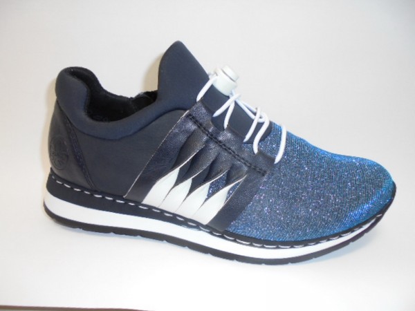 Rieker Damen Schuhe Sneaker N3061 blau
