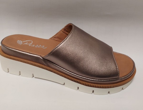 PIAZZA Damen Schuhe Sandale Leder Pantolette Leder 900612 bronze