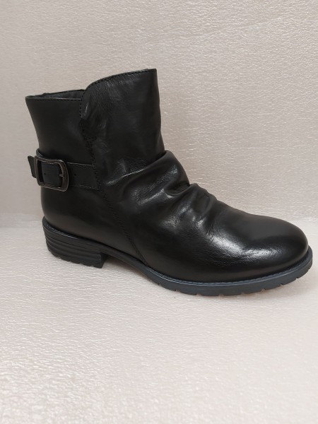 Klondike Damen Boots Stiefelette Leder 277869 schwarz