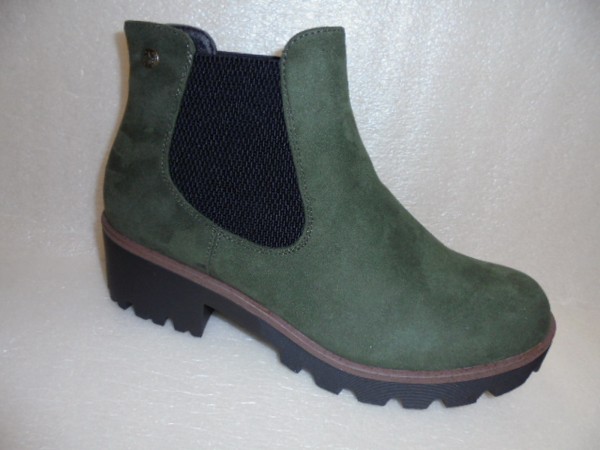 RIEKER Damen Schuhe Stiefelette Boots grün 99284 Chelsea