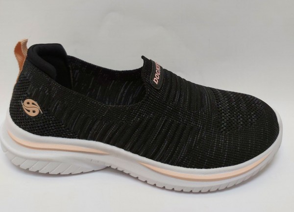 Dockers Damen Schuhe Sneaker Sportschuhe 48HP202 schwarz-grau